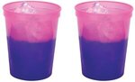16 Oz Color Changing Smooth Plastic Stadium Cup - Pink to Purple