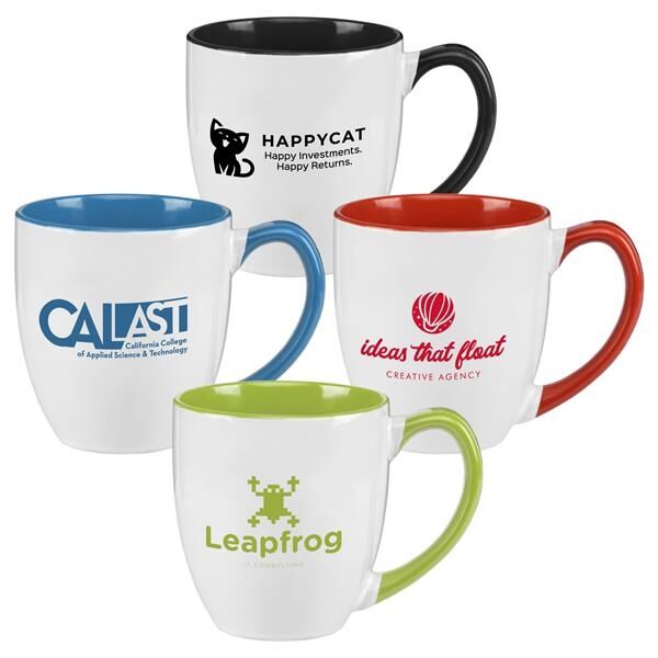 Main Product Image for Custom Printed 16 oz Two-Tone Ceramic Bistro Mug