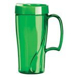 16 Oz. Arrondi (TM) Travel Mug - Translucent Green