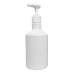 16 OZ. BOTTLE WITH PUMP LID - White