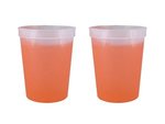 16 oz. Color Changing Smooth Plastic Stadium Cup - Frost To Orange