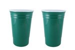 16 oz. Double Wall Insulated "Party" Cup - Two sided Imprint - Green