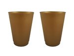 16 oz. Frost-Flex Plastic Stadium Cup - High Quantity - Gold