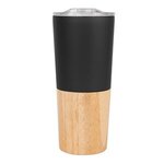 16 OZ. MARLOW STAINLESS STEEL TUMBLER WITH BAMBOO BASE