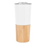 16 OZ. MARLOW STAINLESS STEEL TUMBLER WITH BAMBOO BASE