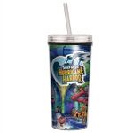 16 oz. Niagara Insulated Tumbler with Screw on Straw Lid - Clear