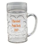 16 oz. Plastic German Beer Stein - Clear