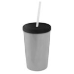 16 oz. Sentinel Acrylic Tumbler with Lid and Straw - Porcelain Gray