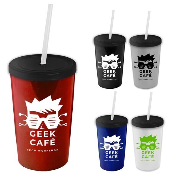 Main Product Image for 16 oz. Sentinel Acrylic Tumbler with Lid and Straw