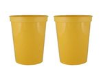 16 oz. Smooth Wall Plastic Stadium Cup - Athletic Yellow
