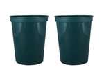 16 oz. Smooth Wall Plastic Stadium Cup - Forest Green