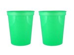 16 oz. Smooth Wall Plastic Stadium Cup - Neon Green