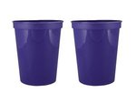 16 oz. Smooth Wall Plastic Stadium Cup - Purple
