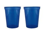 16 oz. Smooth Wall Plastic Stadium Cup - Translucent Blue
