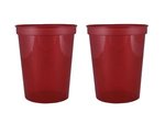 16 oz. Smooth Wall Plastic Stadium Cup - Translucent Red