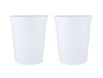 16 oz. Smooth Wall Plastic Stadium Cup - White