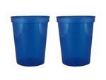 16 oz. Smooth Walled Stadium Cup with Automated Silkscreen - Translucent Blue
