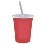 16 Oz. Sport Sipper - Transparent Red