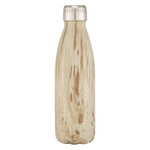 16 Oz. Stainless Steel Woodtone Swiggy Bottle - Light Wood