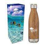 Buy 16 Oz Swig Stainless Steel Woodtone Bottle With Custom Box