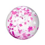 16" Pink and White Confetti Beach Ball