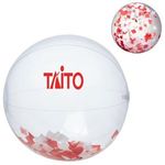 Buy 16" Red And Silver Confetti Filled Round Clear Beach Ball