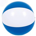 16" Two-Tone Beach Ball - White-blue