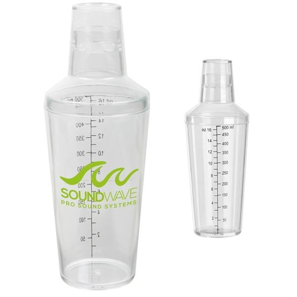 Main Product Image for Custom Printed Clear Cocktail shaker 16 oz