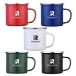 16oz Enamel mug with Stainless Steel rim -  