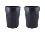17 oz. Fluted Stadium Plastic Cup - Black