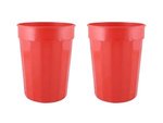 17 oz. Fluted Stadium Plastic Cup - Red