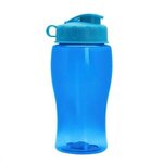 18 oz Transparent Bottles With Flip Lid - Transparent Blue