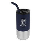 18 Oz. London Stainless Steel Tumbler - Navy Blue