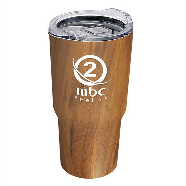 Main Product Image for 18 Oz Woodtone Stainless Steel Auto Tumbler