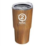 18 oz. Woodtone Stainless Steel Auto Tumbler