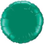 18" Round 2-Color Spot Print Microfoil Balloons - Emerald Green