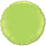 18" Round 2-Color Spot Print Microfoil Balloons - Lime Green