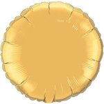 18" Round 2-Color Spot Print Microfoil Balloons - Metallic Gold
