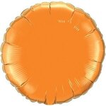 18" Round 2-Color Spot Print Microfoil Balloons - Orange