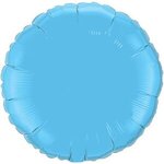 18" Round 2-Color Spot Print Microfoil Balloons - Pale Blue