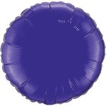 18" Round 2-Color Spot Print Microfoil Balloons - Quartz Purple