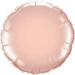 18" Round 2-Color Spot Print Microfoil Balloons - Rose Gold