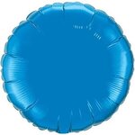 18" Round 2-Color Spot Print Microfoil Balloons - Sapphire Blue