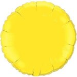 18" Round 2-Color Spot Print Microfoil Balloons - Yellow
