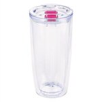 19 Oz. Everest Clarity Tumbler - Clear-fuchsia
