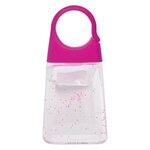 1.35 Oz. Hand Sanitizer With Color Moisture Beads - Clear With Fuchsia