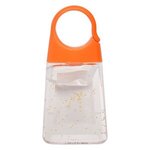 1.35 Oz. Hand Sanitizer With Color Moisture Beads - Clear with Orange