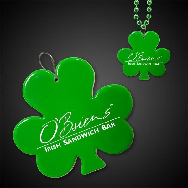 Main Product Image for Custom Printed Shamrock Medallion Badge 2 1/2" Clip On 