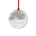 2-1/8" Round Metal Christmas Ornament -  