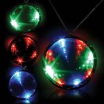 2 3/4" Tri-Color Light Up LED Infinity Badge w/ Necklace - Multi Color